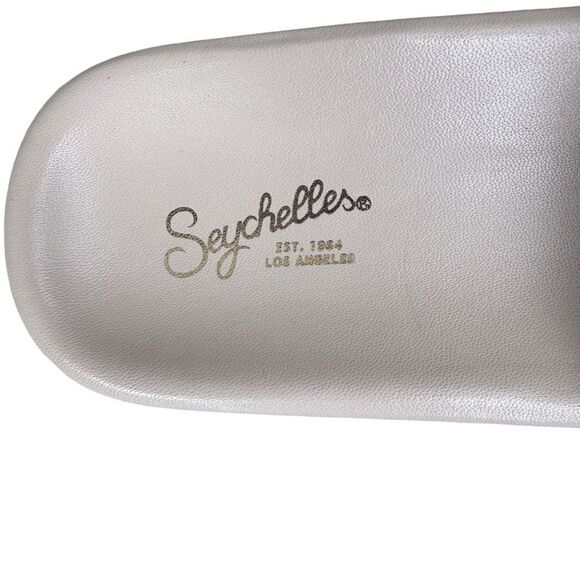 Seychelles Low Key Glow Up Cream Slide Sandals Size 9 - Picture 6 of 8